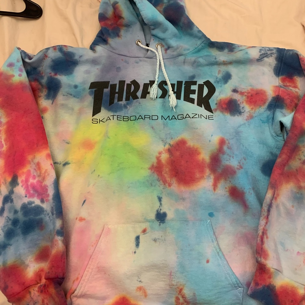 Tie dye thrasher hoodie